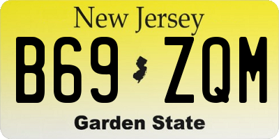 NJ license plate B69ZQM