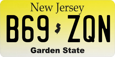 NJ license plate B69ZQN