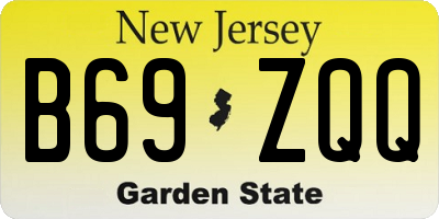 NJ license plate B69ZQQ