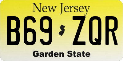 NJ license plate B69ZQR
