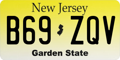 NJ license plate B69ZQV