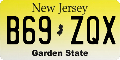 NJ license plate B69ZQX