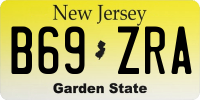 NJ license plate B69ZRA