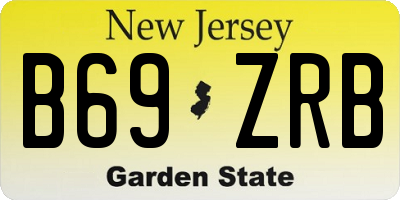 NJ license plate B69ZRB