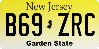 NJ license plate B69ZRC