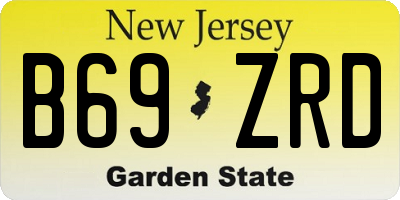NJ license plate B69ZRD