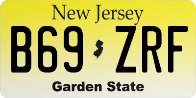 NJ license plate B69ZRF