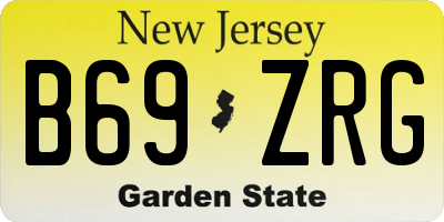 NJ license plate B69ZRG