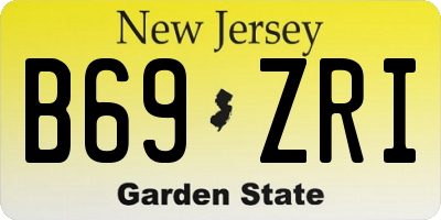 NJ license plate B69ZRI