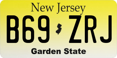 NJ license plate B69ZRJ