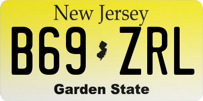 NJ license plate B69ZRL