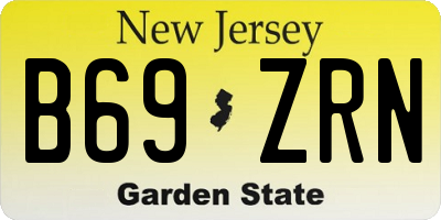 NJ license plate B69ZRN
