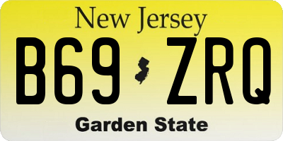 NJ license plate B69ZRQ