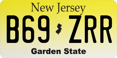 NJ license plate B69ZRR