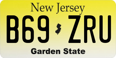 NJ license plate B69ZRU