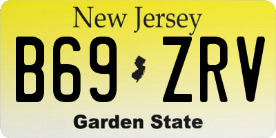 NJ license plate B69ZRV