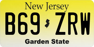 NJ license plate B69ZRW