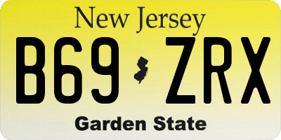 NJ license plate B69ZRX