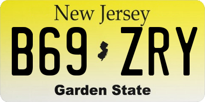 NJ license plate B69ZRY