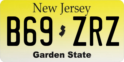 NJ license plate B69ZRZ