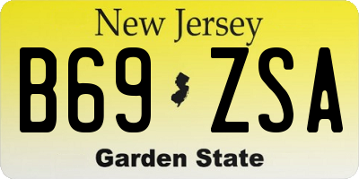 NJ license plate B69ZSA