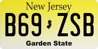 NJ license plate B69ZSB