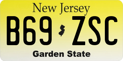 NJ license plate B69ZSC