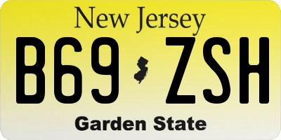 NJ license plate B69ZSH