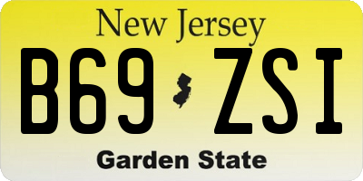 NJ license plate B69ZSI