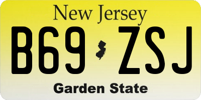 NJ license plate B69ZSJ