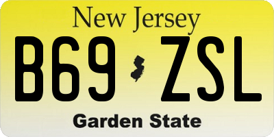 NJ license plate B69ZSL
