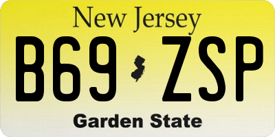 NJ license plate B69ZSP