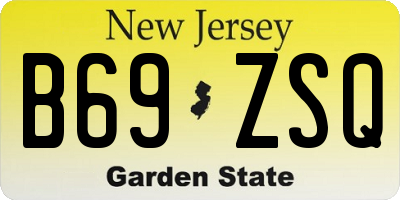 NJ license plate B69ZSQ