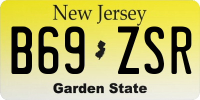 NJ license plate B69ZSR