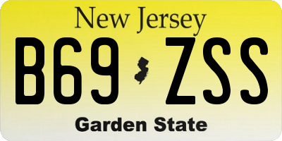 NJ license plate B69ZSS