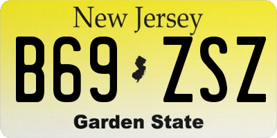 NJ license plate B69ZSZ