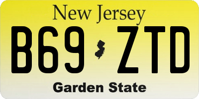 NJ license plate B69ZTD