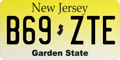 NJ license plate B69ZTE