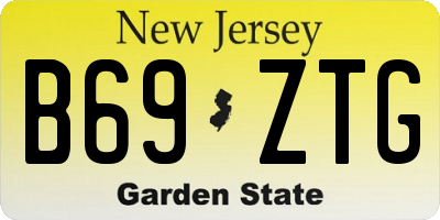 NJ license plate B69ZTG