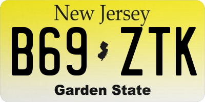 NJ license plate B69ZTK
