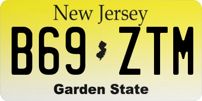 NJ license plate B69ZTM