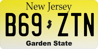 NJ license plate B69ZTN