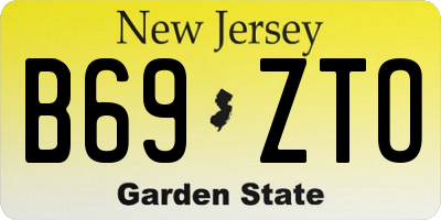 NJ license plate B69ZTO