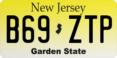 NJ license plate B69ZTP