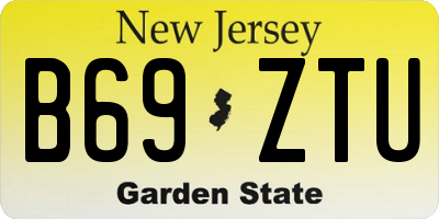 NJ license plate B69ZTU