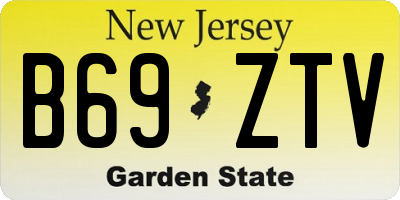 NJ license plate B69ZTV