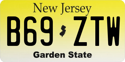NJ license plate B69ZTW