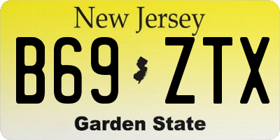 NJ license plate B69ZTX
