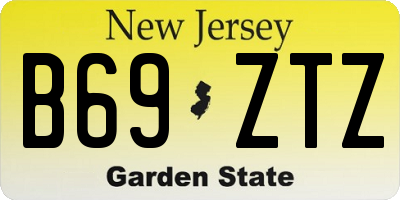 NJ license plate B69ZTZ