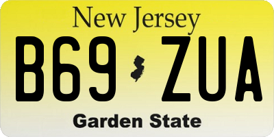NJ license plate B69ZUA